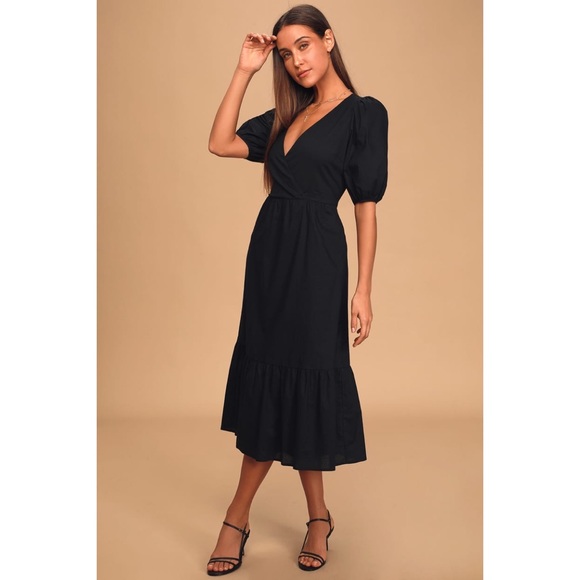 Lulus Dresses & Skirts - Lulu's Black Weekend in the Countryside Midi Dress